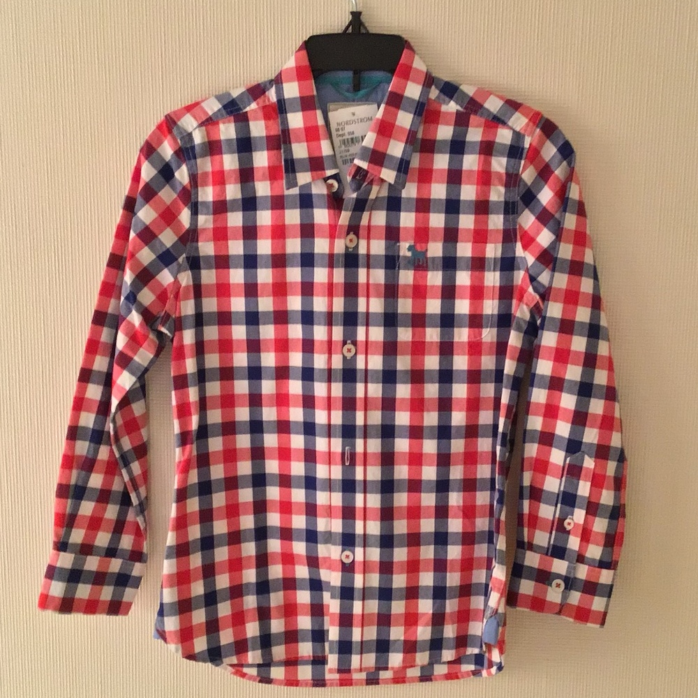 NEW Mini Boden Boys Dress Shirt Size 6/7